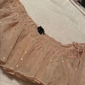 Forever 21 Peach Chiffon Skirt with Gold Accents